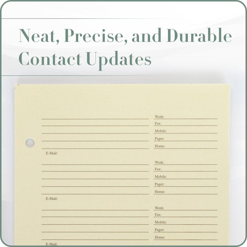 Address Book Correction Labels Self-Adhesive Organizer Set for Contact Updates