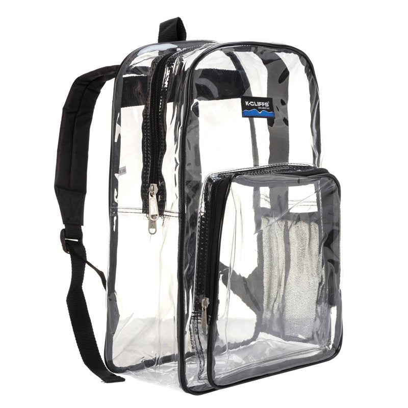 Unisex Clear Backpack for School - Transparent Student Bookbag with Padded Straps
