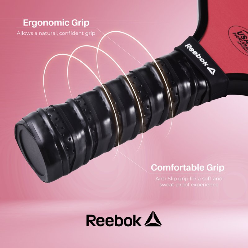 Reebok Pickleball Paddle - Lightweight Fiberglass USAPA Red Variation