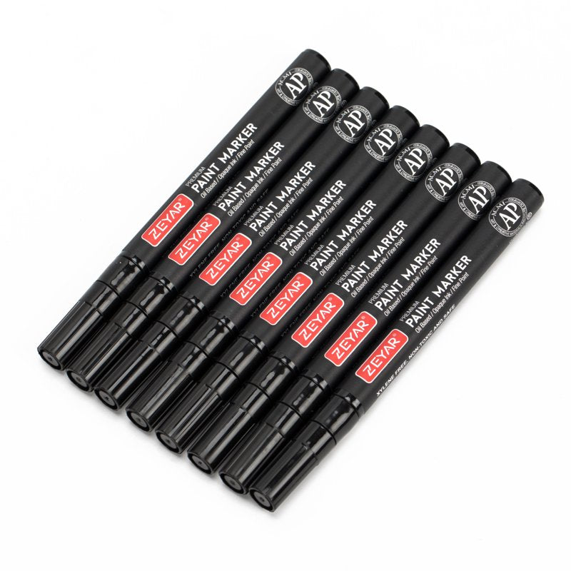 Permanent Oil-Based Paint Markers - Fine Point, Waterproof, Multi-Surface Use