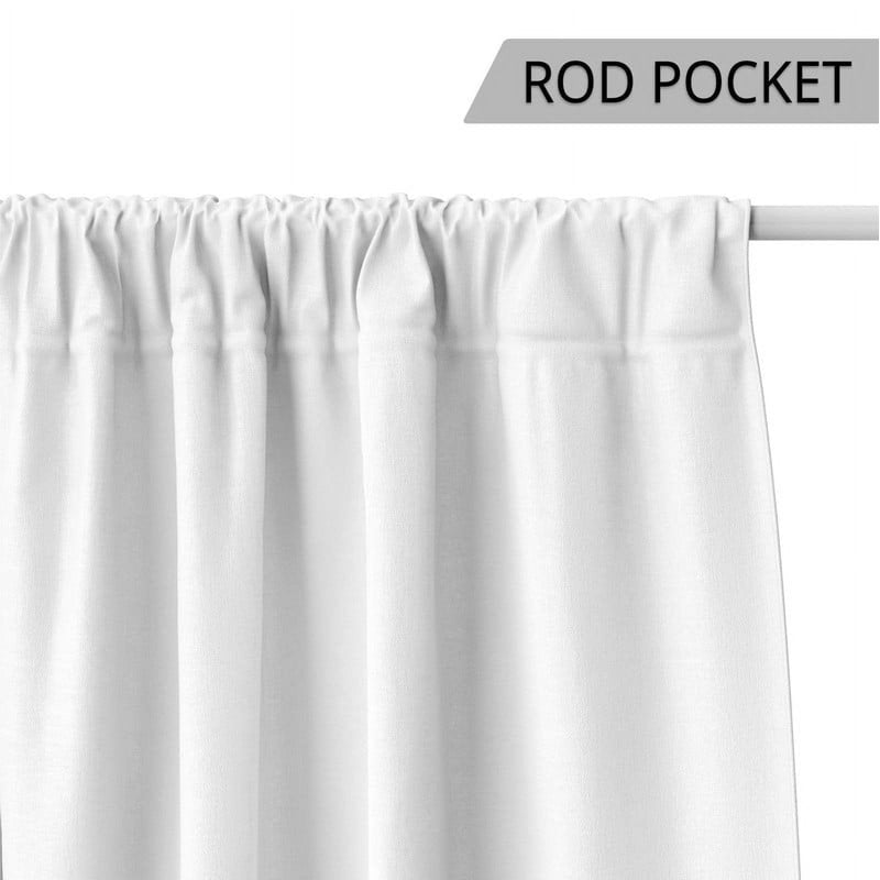 Simple Floral Print Blackout Curtains for Bedroom & Living Room - Rod Pocket Style