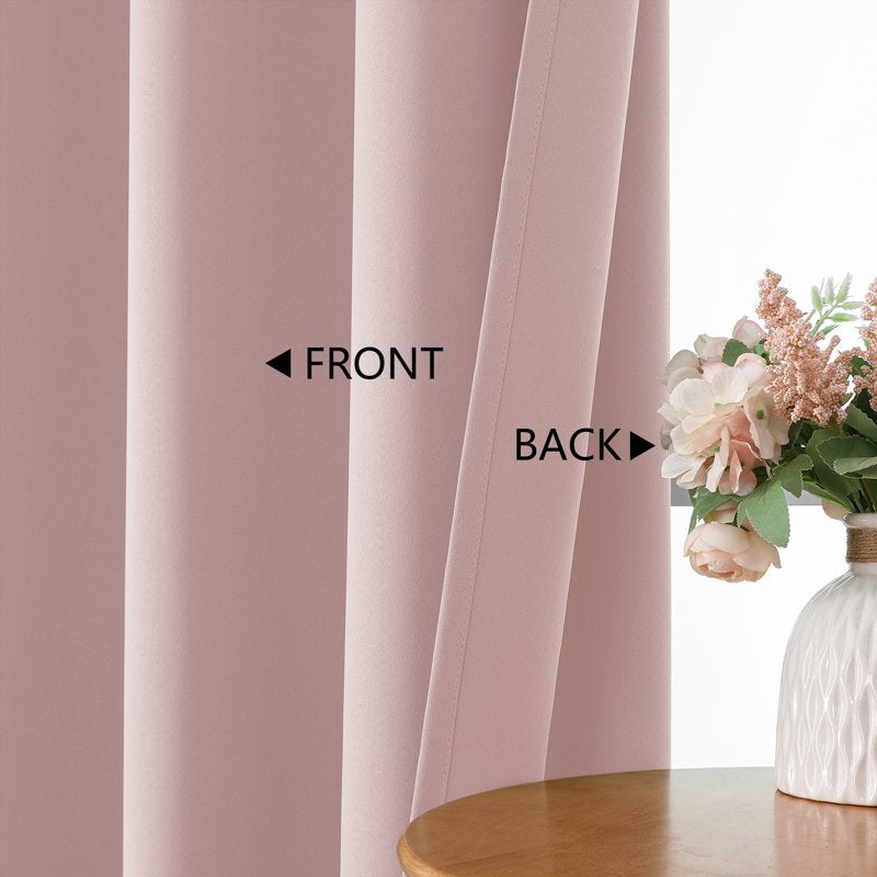 Blackout Curtains 2 Panels Insulated Room Darkening Drapes for Bedroom & Living Room