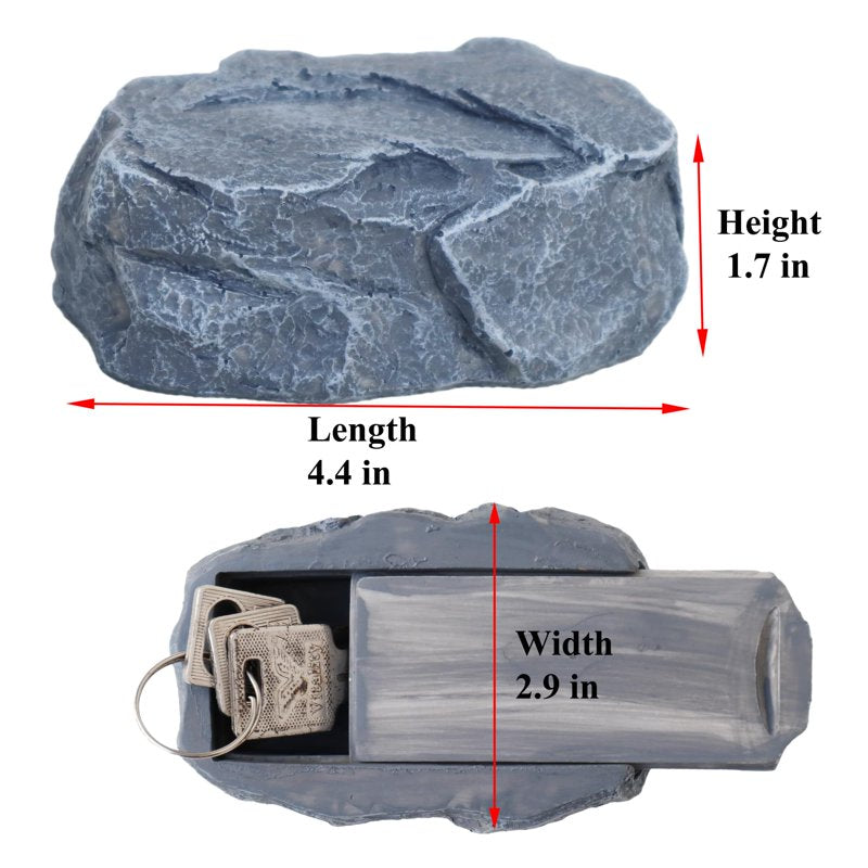 Outdoor Faux Rock Key Hider with Secret Compartment - Weather-Resistant Garden Safe