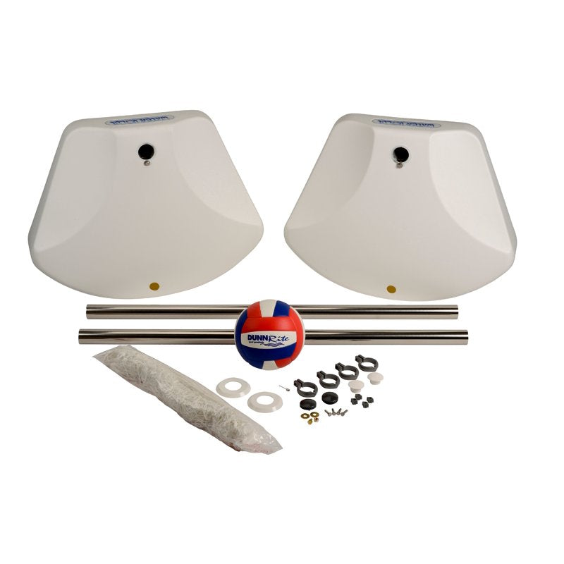 Stainless Water Volleyball Set for Pool - Regulation Size, Adjustable Net, Heavy-Duty Steel Posts