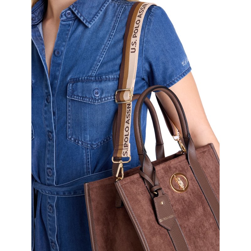 Women's Brown Heritage Tote Bag - Classic Style & Spacious for Daily Use