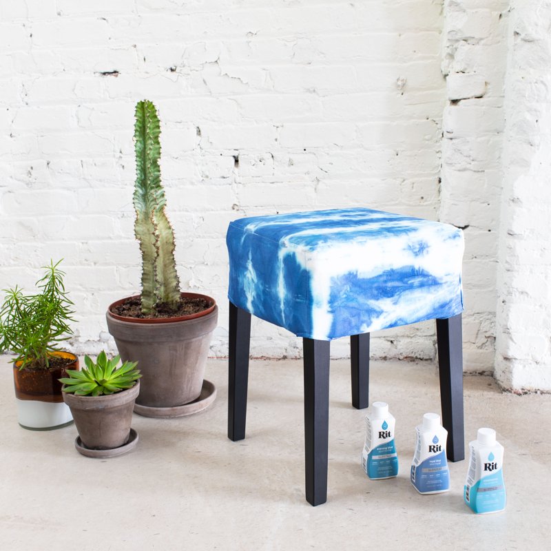Indigo Shibori Tie Dye Kit with Dye Fixative - Fabric Art Craft Set