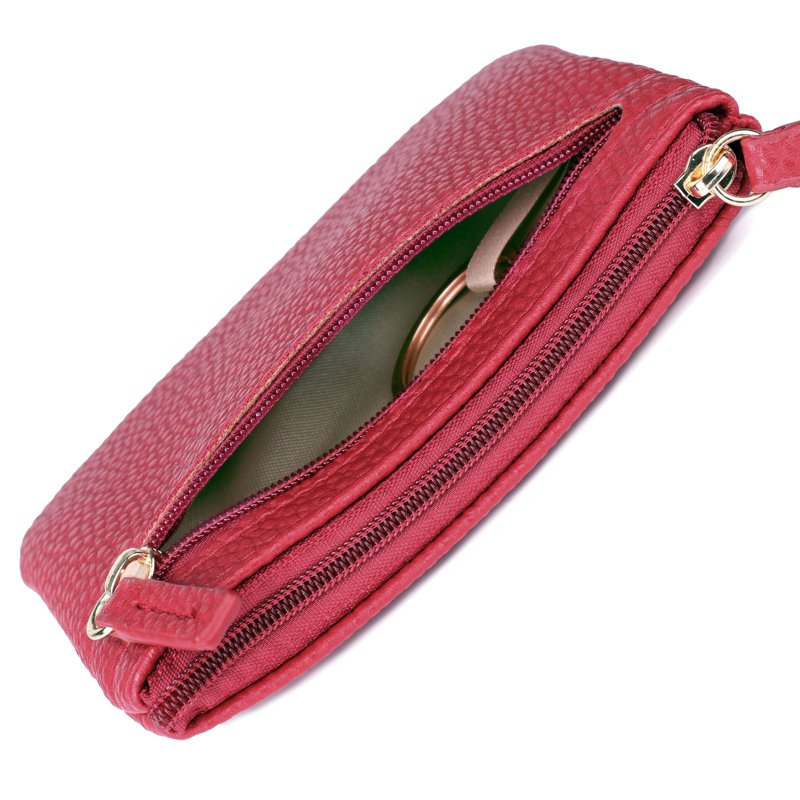 Women's RFID Coin & Card Case with Pebble Textured Vegan Leather - Multiple Colors