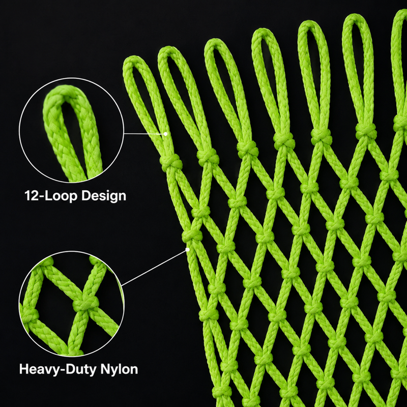 Glow-in-the-Dark Basketball Nets 2-Pack, Heavy-Duty Nylon, 21-Inch, Outdoor Indoor