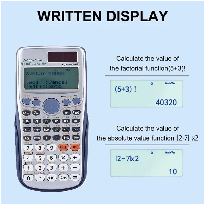 Scientific Graphing Calculator with 417 Functions, Two-Way Power, White