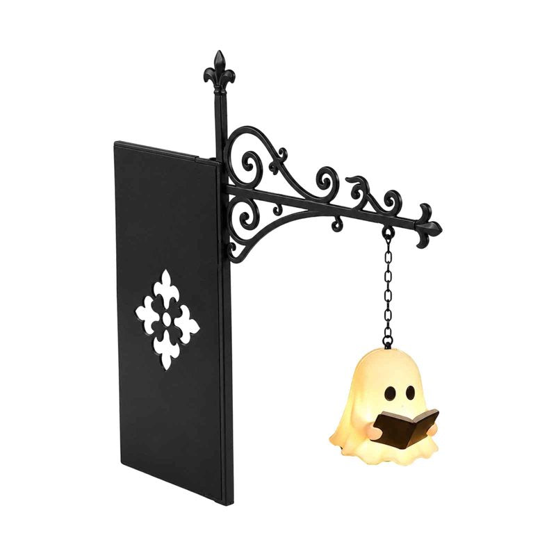 Ghost Library Decorative Bookshelf Lighting - 9.3 Inch Reading Ghost Shelf Insert (Variation: Ghost Lamp-12-Bookshelf)