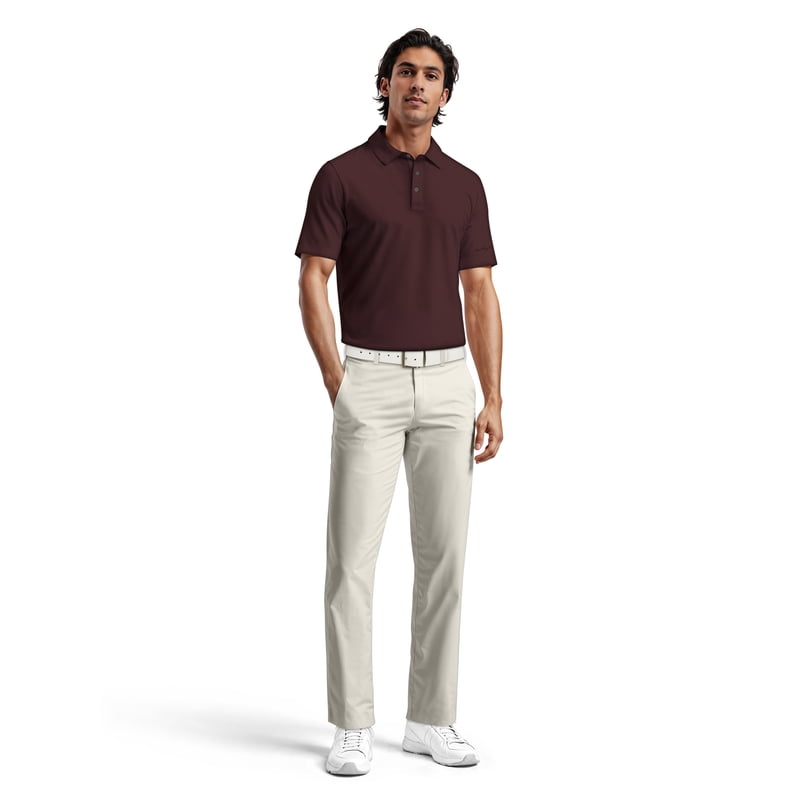 Performance Geometric Jacquard Golf Polo Shirt for Men & Big Men