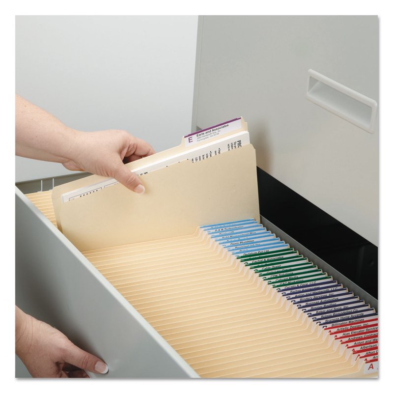File Folders with Fasteners - Manila, Reinforced Tab, Letter Size, 50 Pack