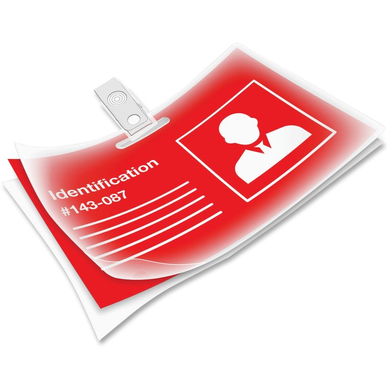ID Badge Laminating Pouches - Glossy, Punched, 5 Mil Thickness, 100 Pack