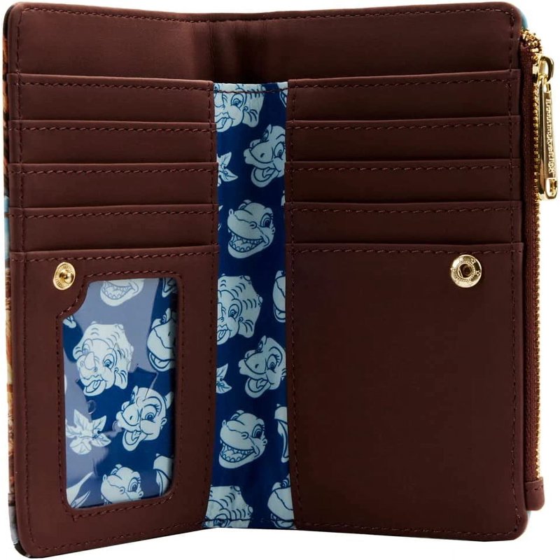 Land Before Time Poster Flap Wallet - Vegan Leather, Gold Hardware