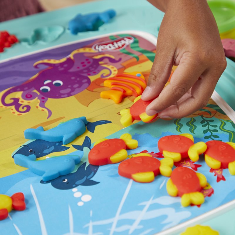 Kids Play Dough Activity Table with Accessories & 6 Colors, Ages 3+