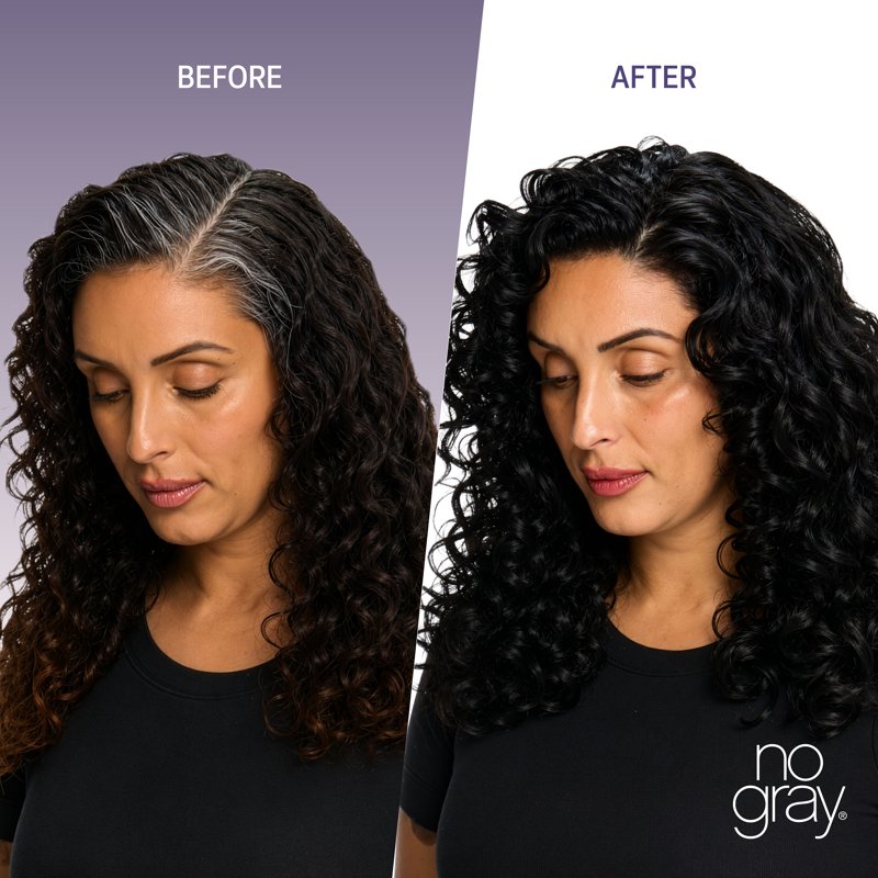 No Gray Quick Permanent Black Hair Color Shampoo - Gentle, Fade-Resistant, 8.45 fl oz