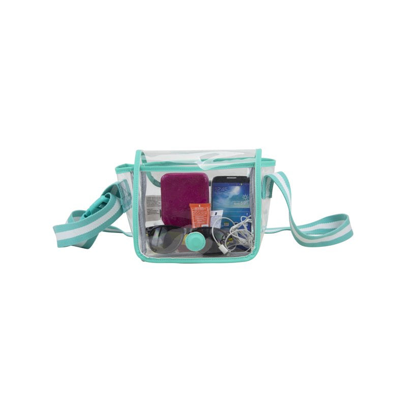 Clear Stadium Cross Body Bag - Lightweight, Adjustable Security Purse