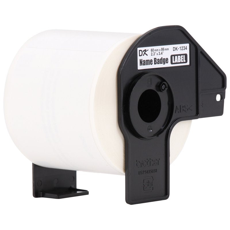 Brother Die-Cut Name Badge Labels 2.3 x 3.4 Inches White Paper 260 Labels per Roll