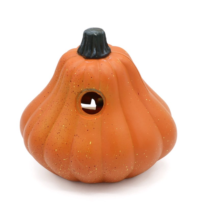 Halloween LED Light Up Pumpkin Lantern - Waterproof Resin Jack O Lantern Decor