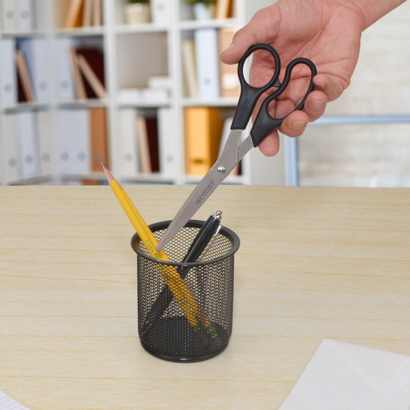 All-Purpose Straight Scissors 8-Inch 3-Pack for Office & School