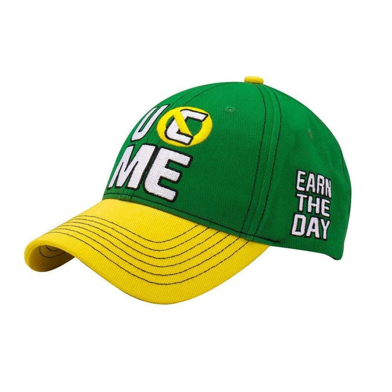 John Cena Baseball Hat Headband Wristband Set - Green Yellow Sports Accessories
