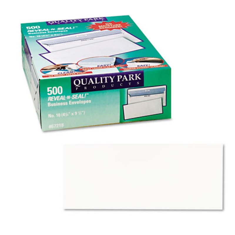 Self-Seal Business Envelopes #10 White 4 1/8 x 9 1/2 Pack of 500