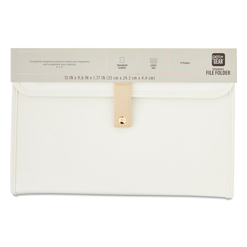 13-Pocket Expandable Folder for Office & School Files - A4 & Letter Size