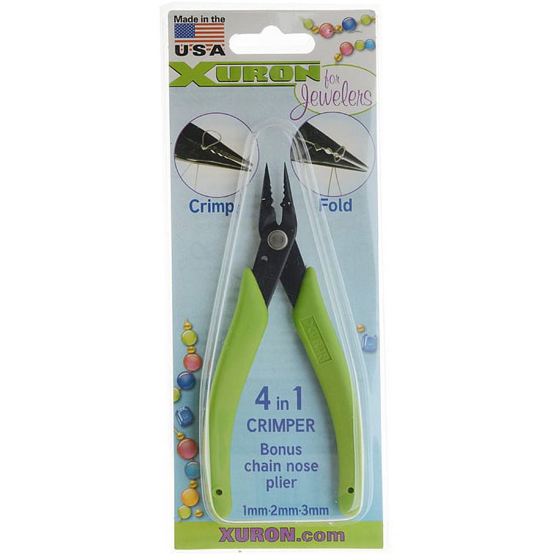 4-in-1 Crimping Pliers for Jewelry Making 1, 2, 3mm Crimps