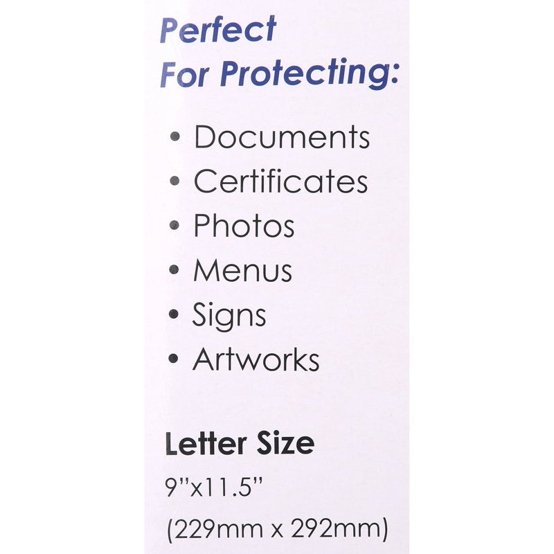 Thermal Laminating Pouches 9 x 11.5 Inches, 3 Mil, Pack of 200 - Clear Document Protection