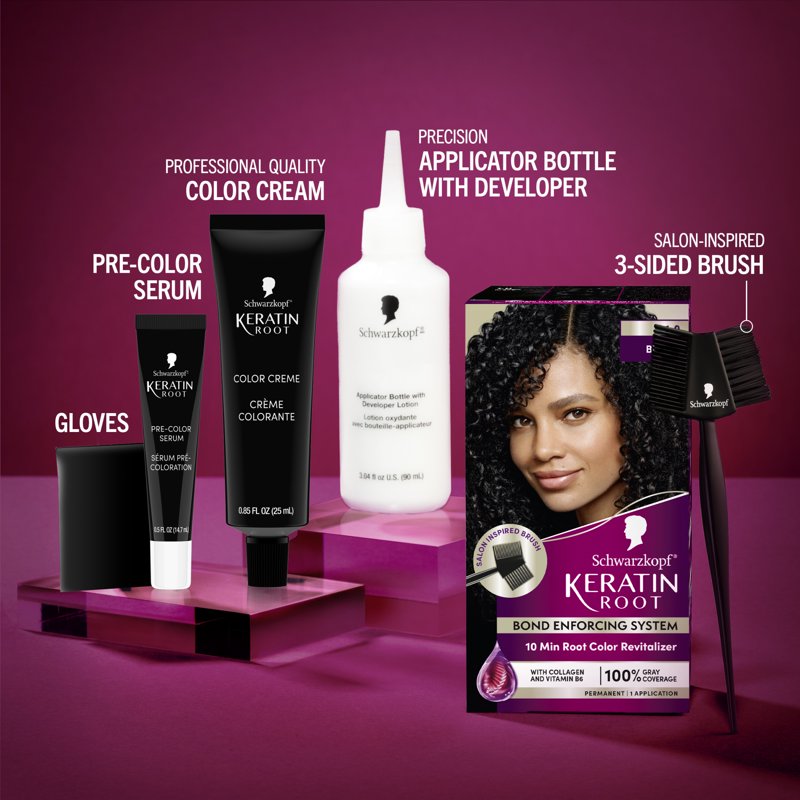 Root Touch-Up Hair Color Kit for Gray Coverage, Long-Lasting Permanent Dye