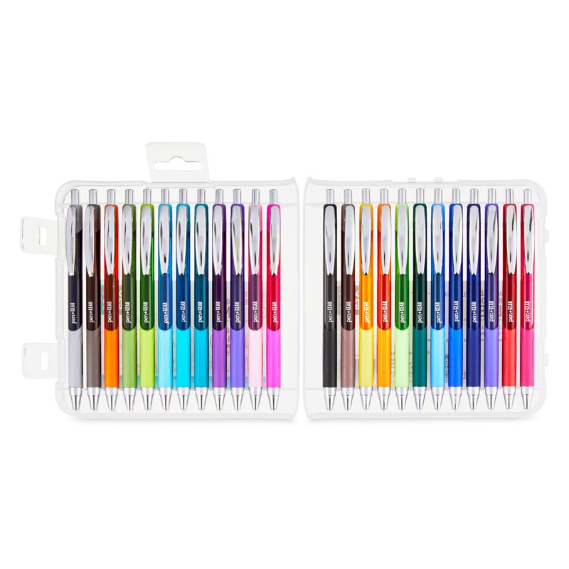Assorted Color Gel Pens - Medium Point Retractable Pen Set, 24 Count