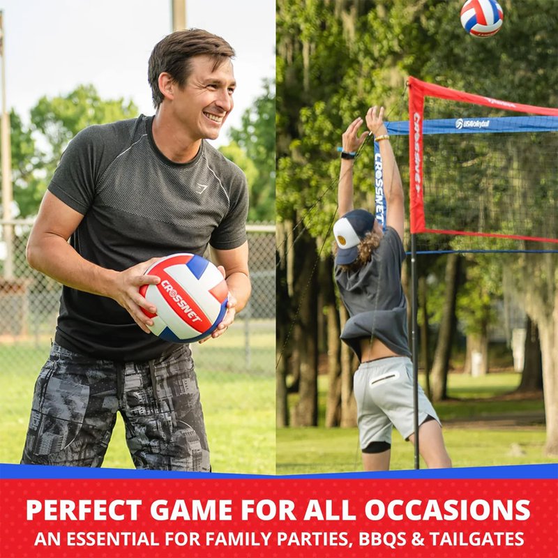Outdoor Volleyball Game Set with Net, Ball & Accessories