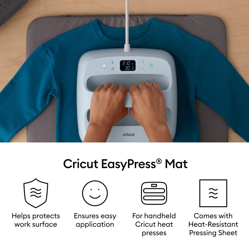 12x12 Heat-Resistant Pressing Mat & Sheet for Cricut EasyPress