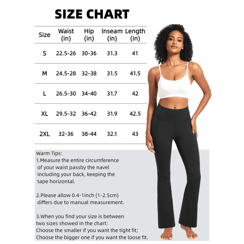 High Waist Flare Leggings for Yoga & Workout - Stretchy, Moisture-Wicking, Black