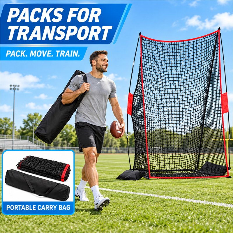 Football Kicking Net 4x7 ft Practice Training Equipment with Stable Frame
