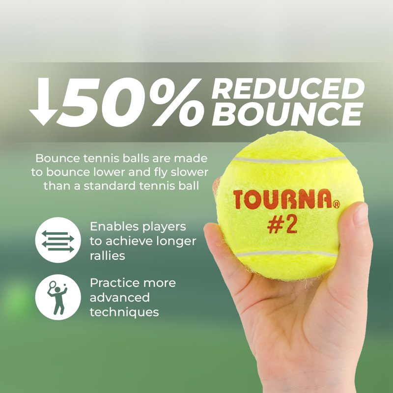 Low Compression Tennis Balls - Orange Dot Training Balls, 50 Pack