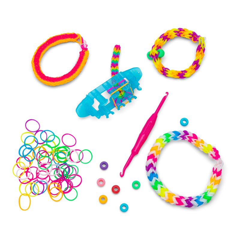 Rainbow Loom Monster Tail Craft Kit for Bracelets Ages 7+ - Includes Loom and Bands