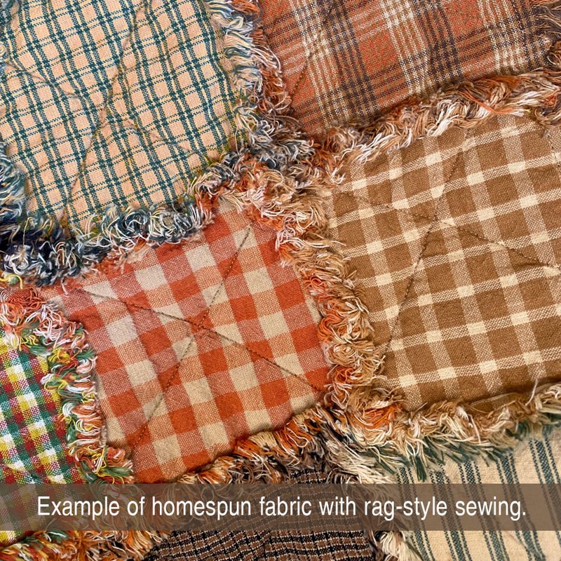 Cotton Homespun Plaid Fabric by the Yard - Timber Green 3 for Quilting & Crafts