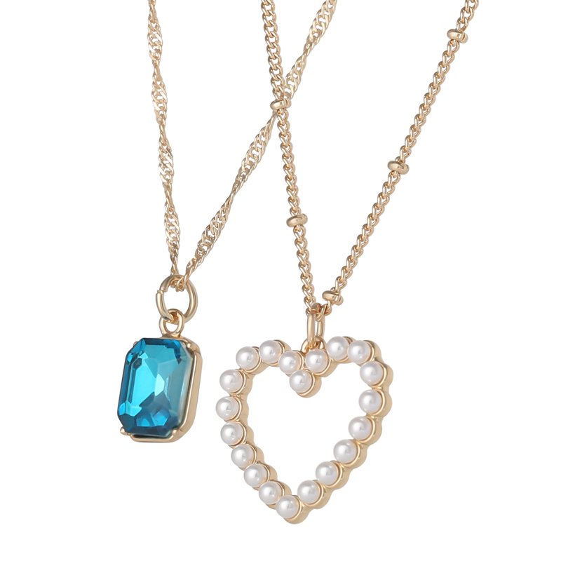 Layered Heart Pendant Necklace for Women - Stylish Chain Jewelry