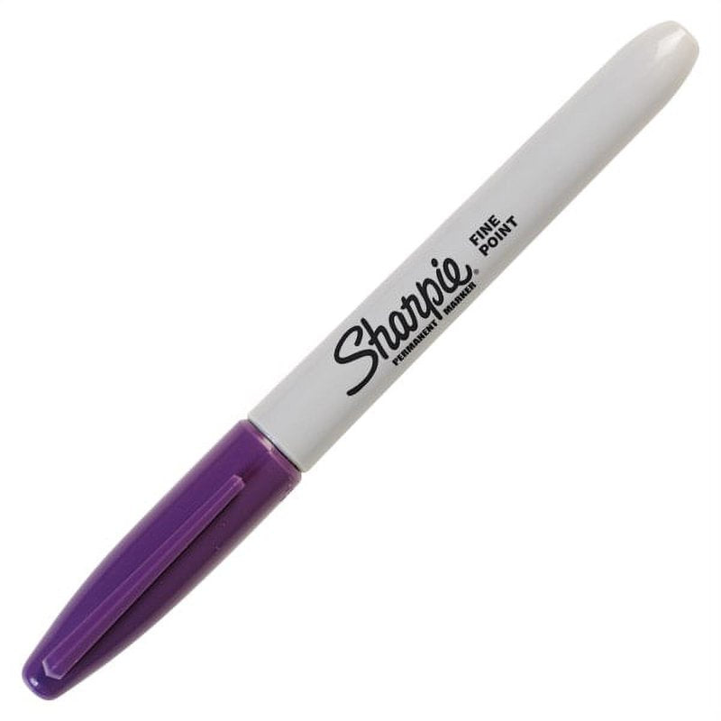 Permanent Marker Pen - Fine Point, Water-Resistant, Vivid Purple Ink