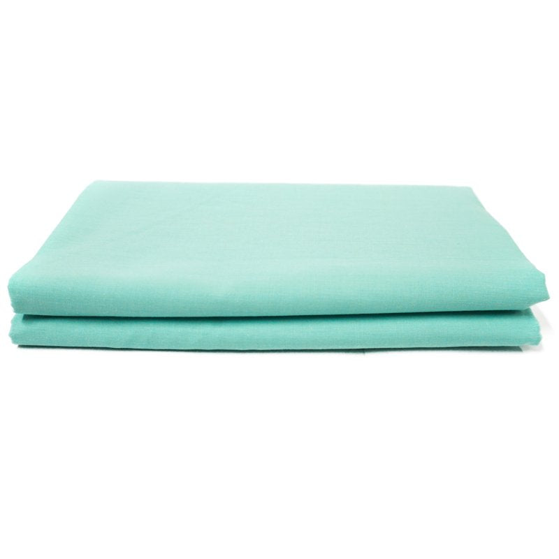 Poly Cotton Fabric 3 Yards Precut for Quilting Crafts and Sewing - Aqua