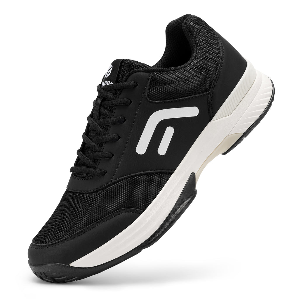 Wide Fit Tennis & Racquetball Shoes for Men with Arch Support - All Court