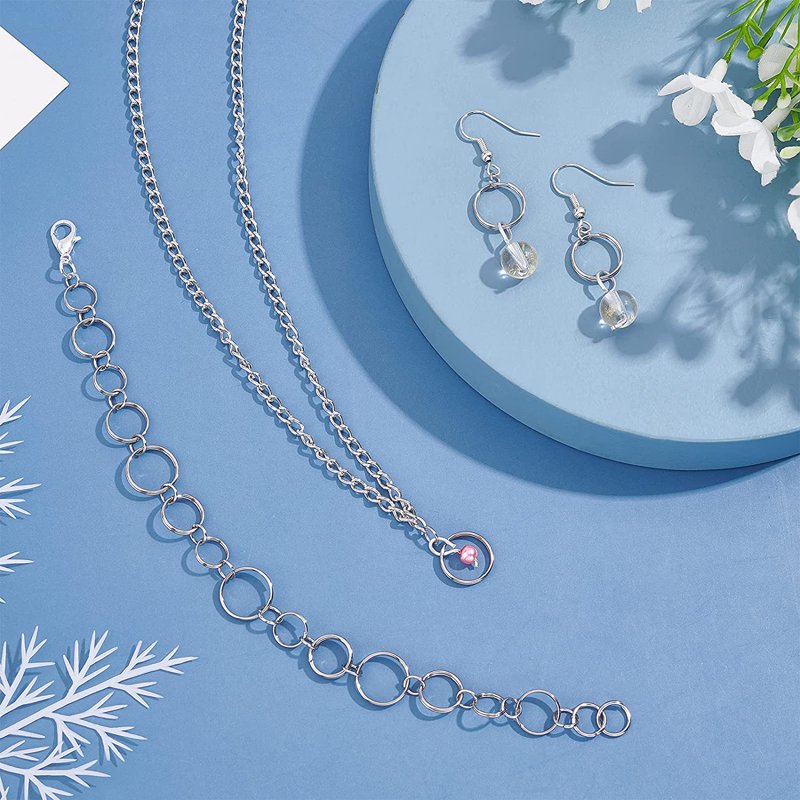 Stainless Steel Jump Rings Set for Jewelry Making - 6 Sizes, 500 Pcs
