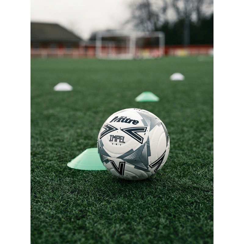 Mitre Impel One Training Soccer Ball – White (Size 4) 6-Panel, Soft-Touch