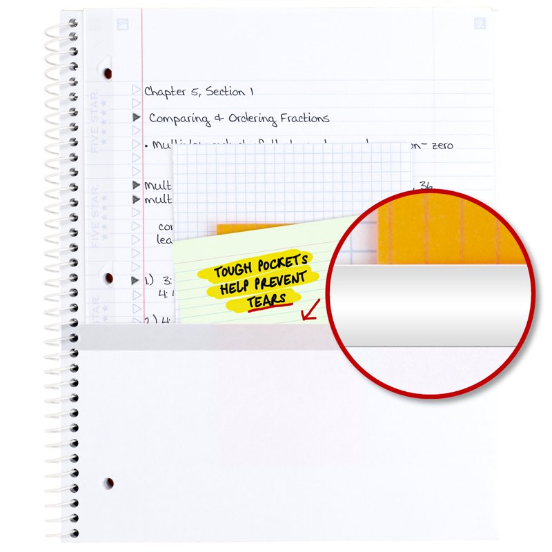 Spiral Notebook with Study App - College Ruled, 8.5 x 11, 2-Pack