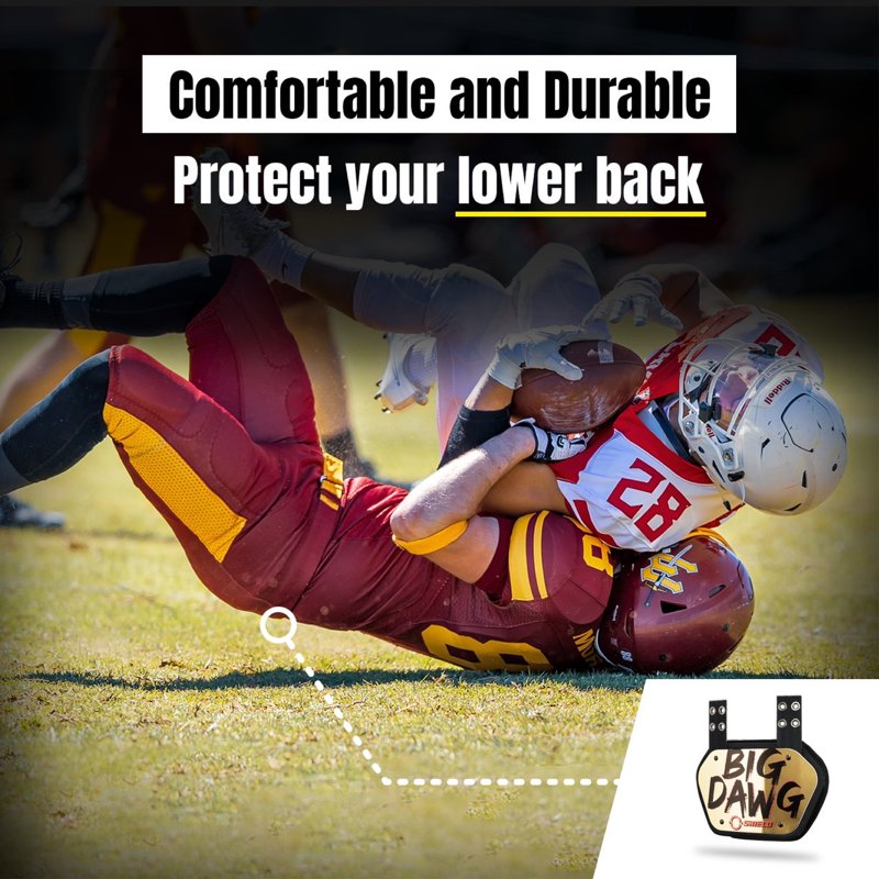 Adult Football Back Plate for Impact Protection - Lightweight & Ventilated
