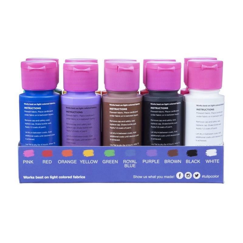 Tulip Brush-On Fabric Paint - Permanent, Washable, Vibrant Colors