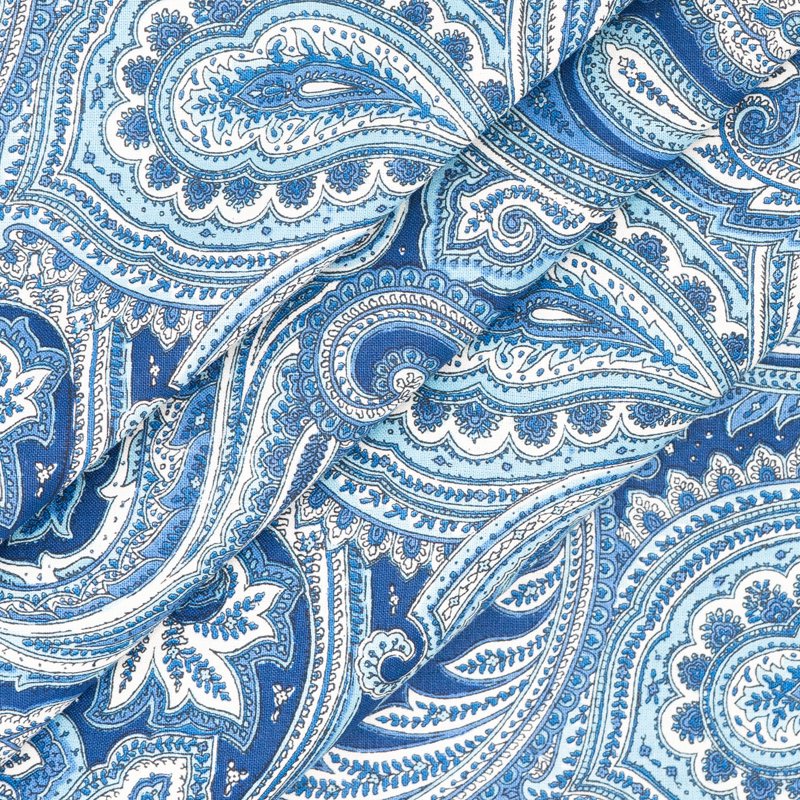 Cotton Quilting Fabric Paisley Navy 44-Inch Wide - Waverly Inspirations