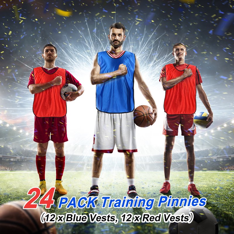 Youth Soccer Pinnies Training Vests - Lightweight Team Jerseys for Practice