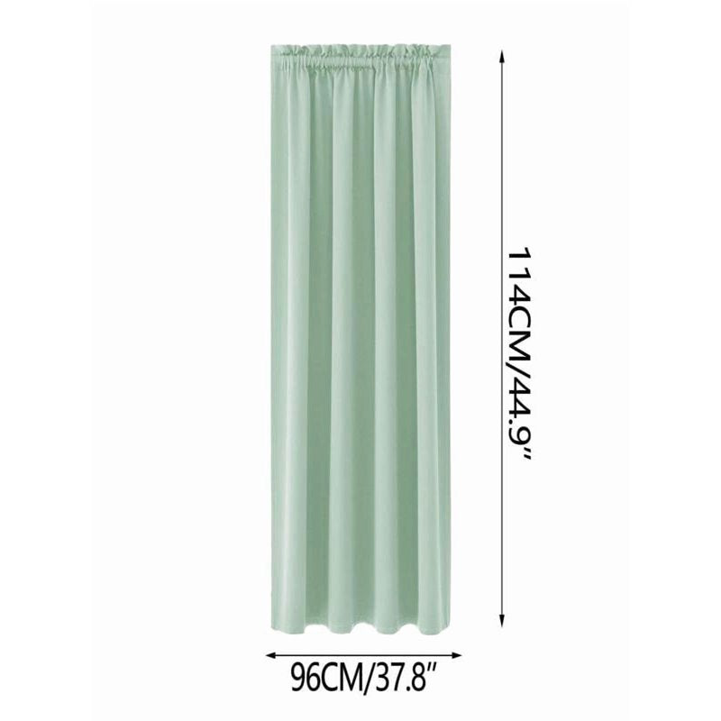 Blackout Curtains Rod Pocket Room Darkening Window Drapes for Bedroom Kitchen Bathroom Basement Cafe - 1 Panel 37.8x44.9 Inch